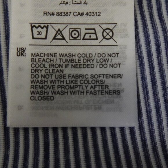 Adidas Polo Shirt Men's Size L Blue Stripe Sun Life Logo Embroidered Golf - Picture 9 of 10